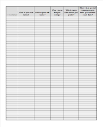 Sign Up Sheet Template Excel Sign Up Sheets Potluck Sign