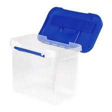 portable plastic file storage box