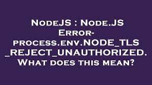nodejs node js error process env