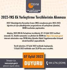 2022 YKS Ek Tercihleri Başladı - AÖF EK Kontenjanları | AÖF Ders Notları,  Çıkmış Sorular