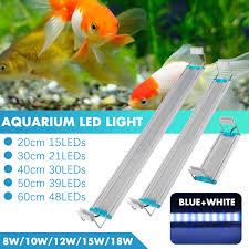 Đèn LED Siêu Mỏng Mở Rộng 20-60CM Đèn Hồ Cá Màu Xanh Trắng/Đèn Cây Thủy Sinh  /Đèn Kẹp Chống Nước Dành Cho Bể Cá - Phụ kiện thủy sinh