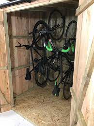 vertical bike storage garden shed and