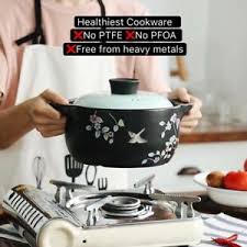 Clay pot cooking and one pot cookery. Glazed Flameproof Ceramic Cooking Pot Flameware Casserole Healthy Clay Cookware Ebay