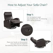 leather recliner chair with 360 swivel