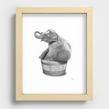 Bathroom Art Elephant Wall Art