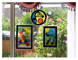 Paper Stained Glass Suncatchers