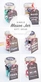 simple mason jar gifts with printable s