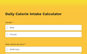daily caloric requirements template for