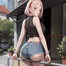 Sakura Haruno in hot pants - Rule 34 AI Art