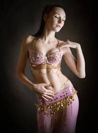 exotic belly dancer woman with perfect