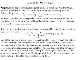 ppt losses in pipe flows powerpoint