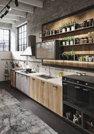 As the opposite to the previous industrial kitchen ideas, this one looks so bright with its white and natural light brown combination. Checkout Our Latest Collection Of 25 Best Industrial Kitchen Ideas To Get Inspired And Get Ins Industrial Decor Kitchen Industrial Kitchen Design Loft Kitchen
