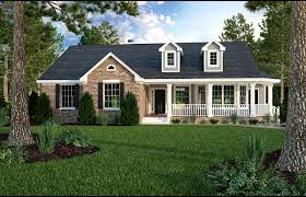 Brick House Plan With Front Porch Columns