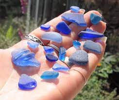 Deep Blue Sea Glass A Selection Of Rare
