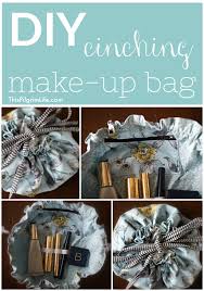 diy cinching make up bag my favorite