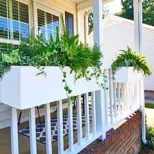 Southern patio simplicity at its finest: Planter Box Hanging Outdoor Flower Box Rail Planter Gardening Plants Home Hobby Kientructhanhdat Com
