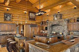 17 amazing log cabin kitchen design to
