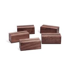 18 Pack Place Card Holders Rustic Walnut Wood Escort Cards Display Stands Table Number Sign Stand Photo Stand Perfect For Retail Shop Cafe
