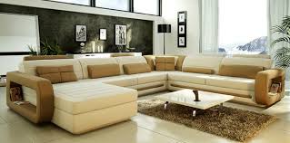 modern living room with stylish sofas