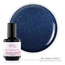 gel nail polish blue galaxy glitter 7