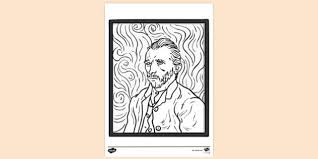 famous art colouring page colouring