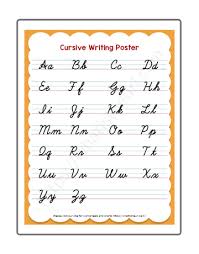 uppercase and lowercase cursive writing