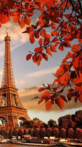 Eiffel tower in autumn france paris ...