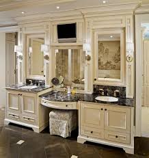 double sink vanities with makeup area