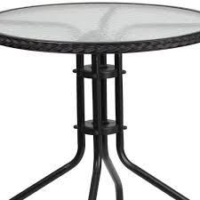 Metal Frame With Round Glass Table