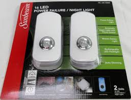 Sunbeam 16 Led Power Failure Night Light Rechargeable Led Flashlight Auto Dim Motion Sensor Lights Led Flashlight Night Light
