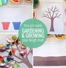 Free Printable Garden Play Dough Mats