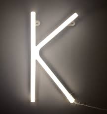 Neon Signs White Letter K Led Light