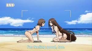 Anime girl nackt am strand