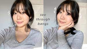 cutting korean see through bangs 시스