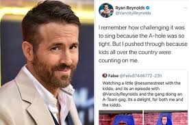 Maybe you would like to learn more about one of these? Ryan Reynolds Was On Sesame Street And Had A Nsfw Tweet About It
