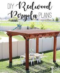Redwood Pergola With Arch Detail
