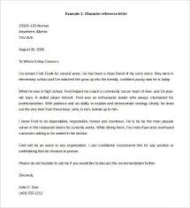 Free Character Reference Letter Template Example Word Doc