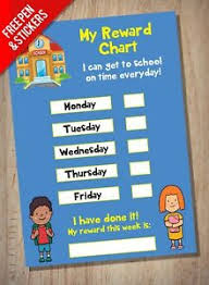 Details About Personalised Get To School Reward Chart Kids Childrens Sticker Star Chart