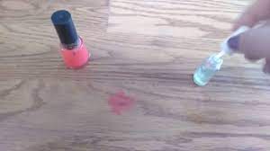 remove nail polish from wood floor