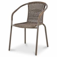 Recliner rattan wicker conservatory outdoor garden furniture set corner sofa. Bari Brown Metal Armchair Tradepoint