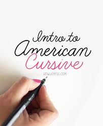 lettering cursive intro to american