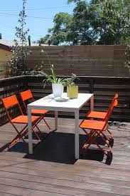 White Deck Furniture With Ikea Chairs