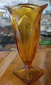 An Art Deco Amber Colour Vase South