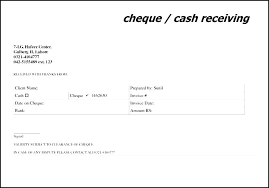 Money Received Receipt Format Of Payment Cheque Rightarrow