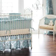 Turquoise And Gray Crib Bedding