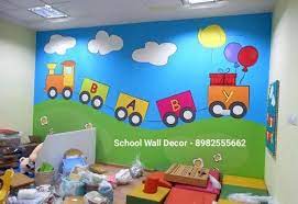 Cartoon Wall Painting Designs For School