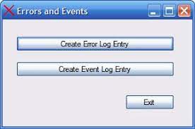 error and event logging in vb net