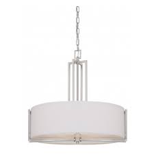 Nuvo 60w 4 Light Drum Pendant Fixture Brushed Nickel Nuvo 60 4756 Homelectrical Com