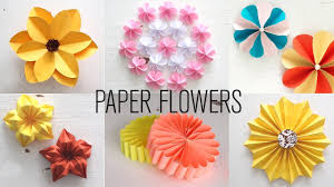 6 Easy Paper Flowers Flower Making Diy