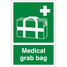 Medical Grab Bag Sign - from Key Signs UK